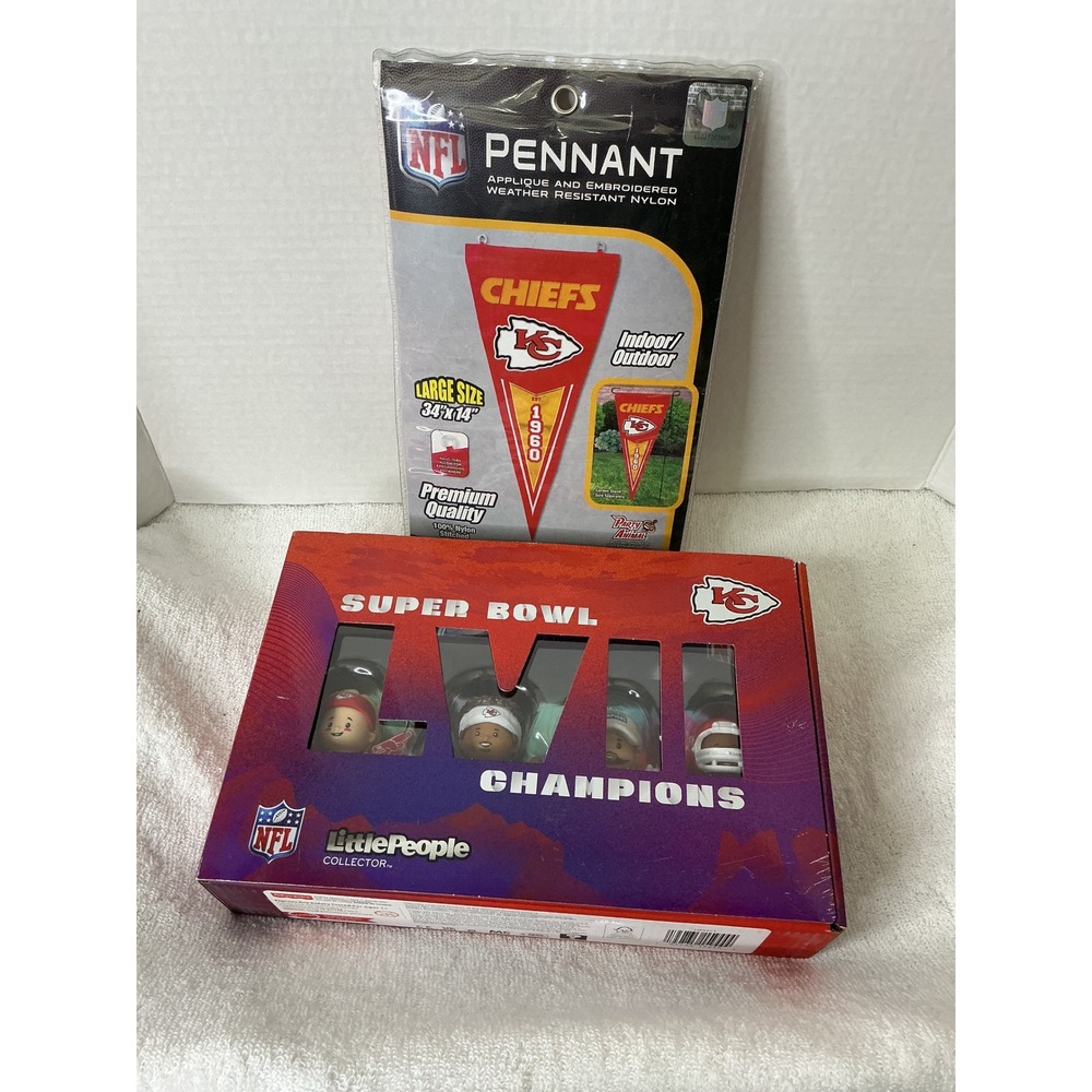 Kansas City Chiefs Little People Super Bowl LVII Champions Set & 34in Pennant